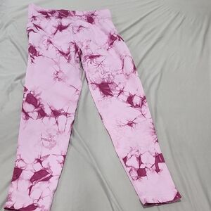 Pink Tie-Dye Leggings